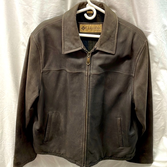 Columbia Other - Columbia sportswear company heavy leather & lined jacket men sz lg 2/18/4